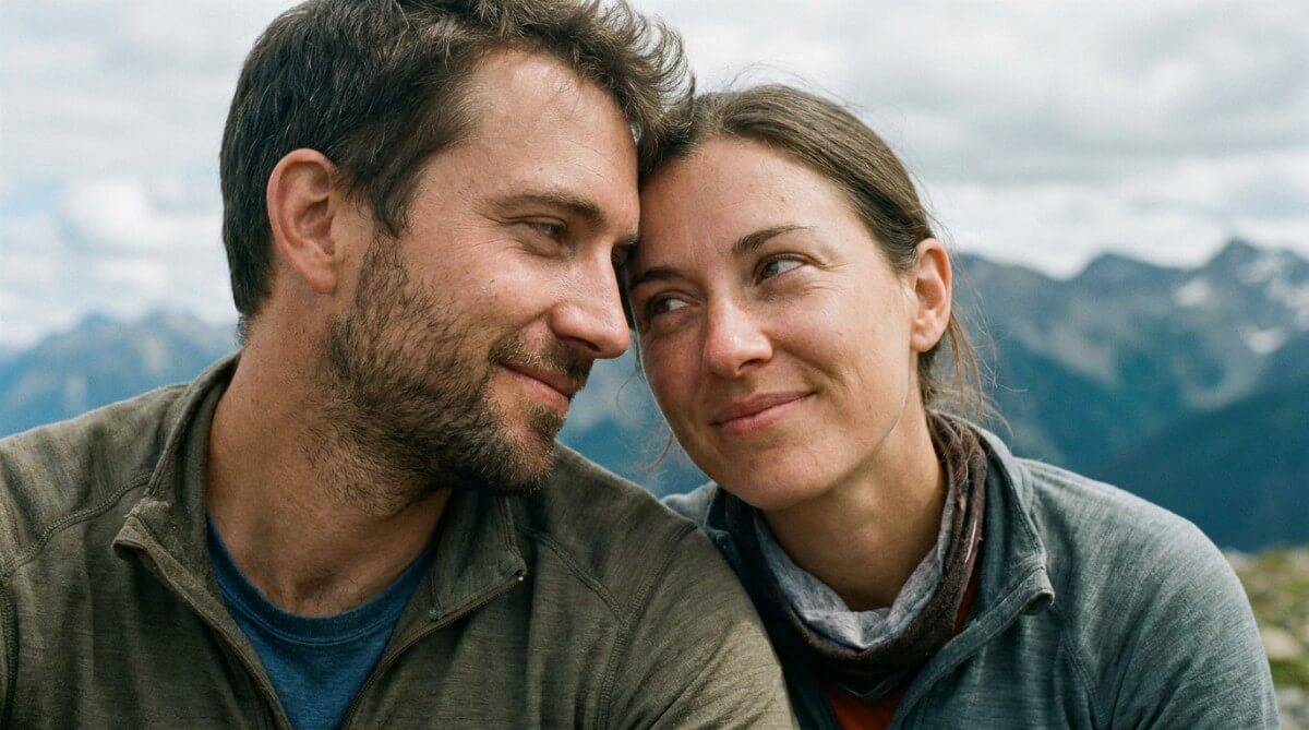 Mężczyzna i kobieta w monogamicznym związku, okazujący bliskość i zaufanie