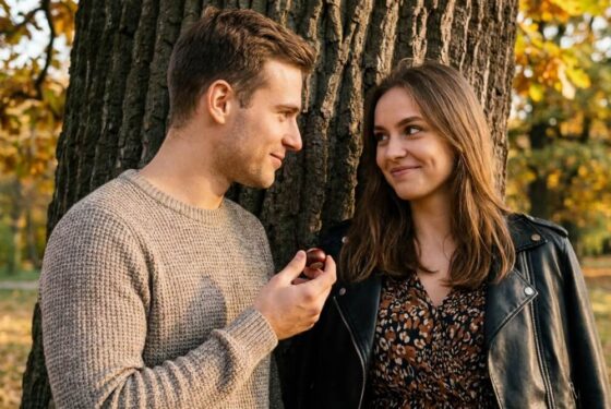Młody mężczyzna flirtuje metodą na kasztana